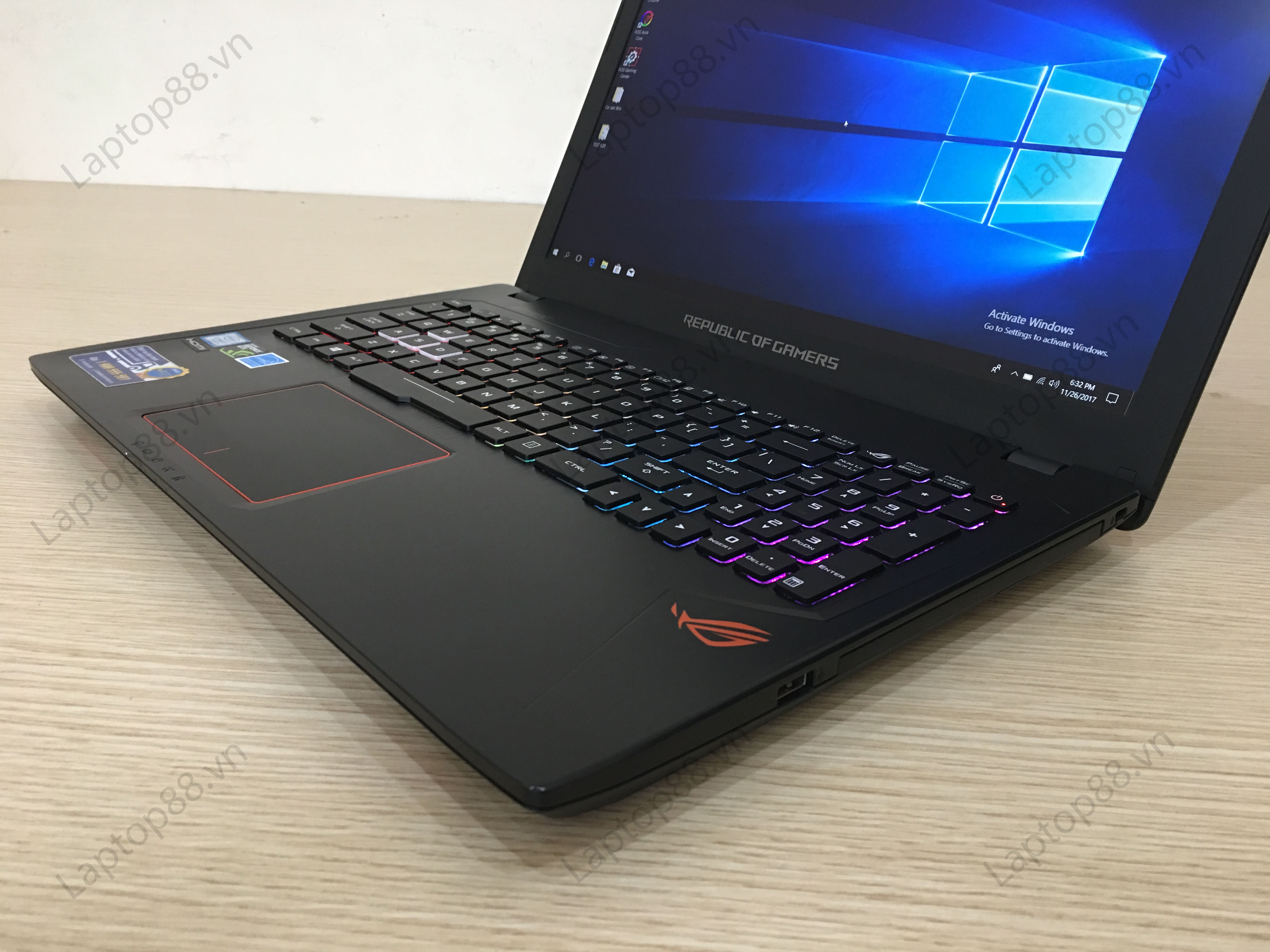 Laptop Gaming cũ Asus GL553VD - Intel Core i7 7700HQ.RAM 8GB.HDD 1TB. Nvidia GeForce GTX 1050 (4GB DDR5 128bit). KBL RGB. full HD. 15.6inch6