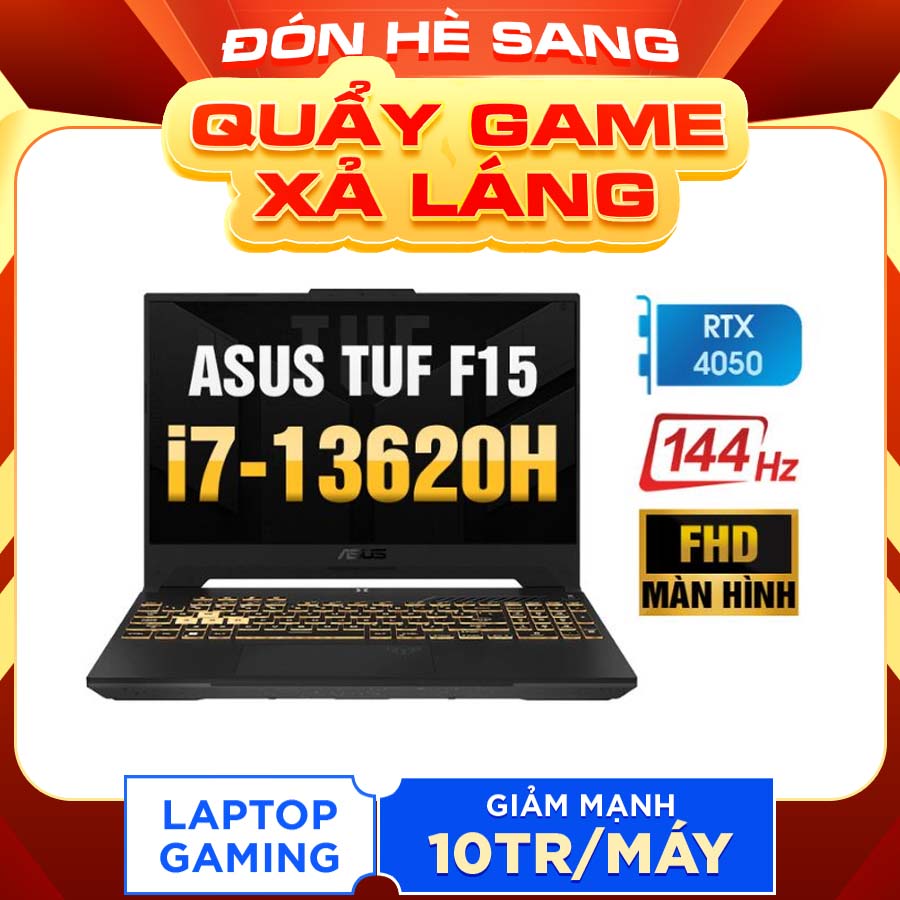 [New 100%] Laptop Asus TUF Gaming F15 FX507VU-LP198W - Intel Core i7-13620H | RTX 4050 6GB | 15.6 inch Full HD 144Hz 