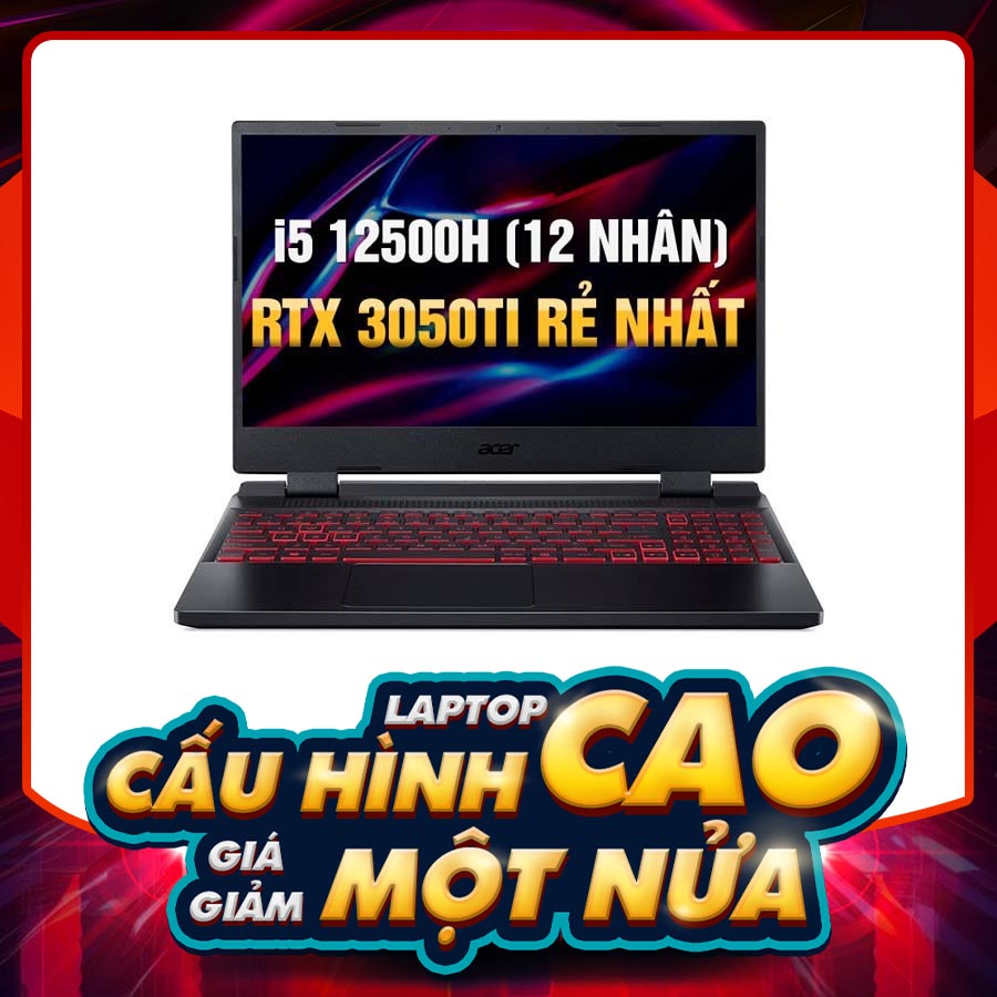 [New Outlet] Laptop Acer Nitro 5 AN515-58-57Y8 - Intel Core i5-12500H | Nvidia RTX 3050Ti | 15.6 Inch Full HD 144Hz