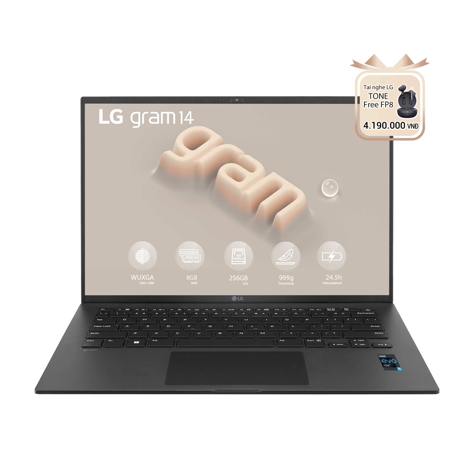 [New 100%] Laptop LG gram 2023 14ZD90R-G.AX52A5 - Intel Core i5-1340P | 14 Inch 2K 100% sRGB