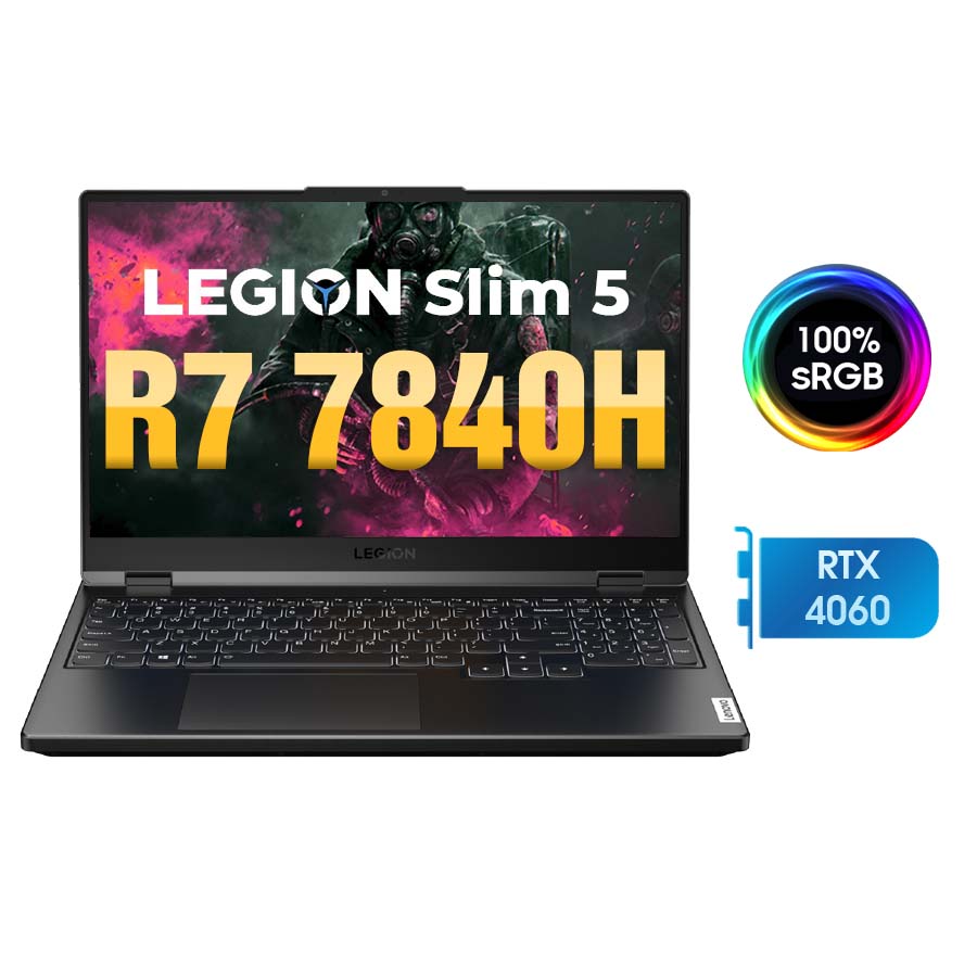 [New 100%] Laptop Lenovo Legion Slim 5 R7000P  APH8 82Y90001CD | AMD Ryzen 7-7840H | RTX 4060 | 16 inch 2K 165Hz 100% sRGB