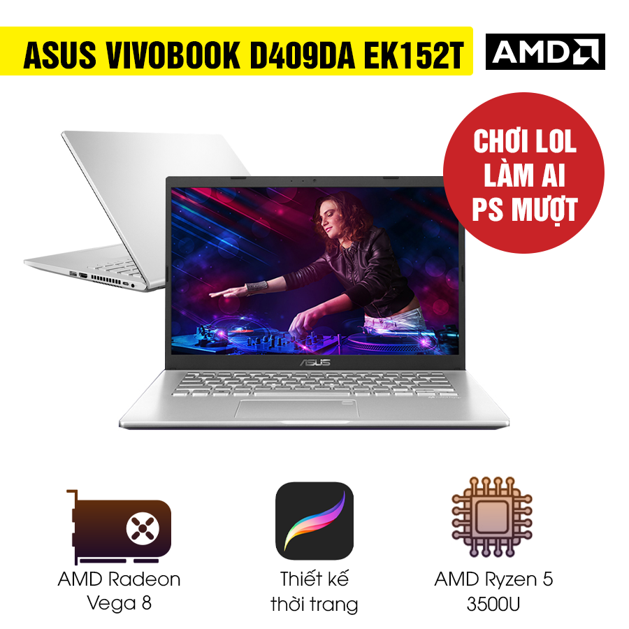 [Mới 100% Full Box] Laptop Asus Vivobook D409DA EK152T - AMD Ryzen 5