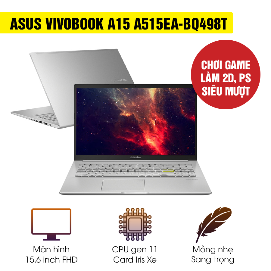 [Mới 100% Full Box] Laptop Asus Vivobook A15 A515EA-BQ498T - Intel Core i5