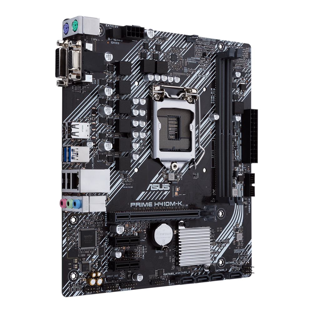 Mainboard ASUS PRIME H410M-K (Intel H410, Socket 1200, m-ATX, 2 khe Ram DDR4, VGA + DVI)