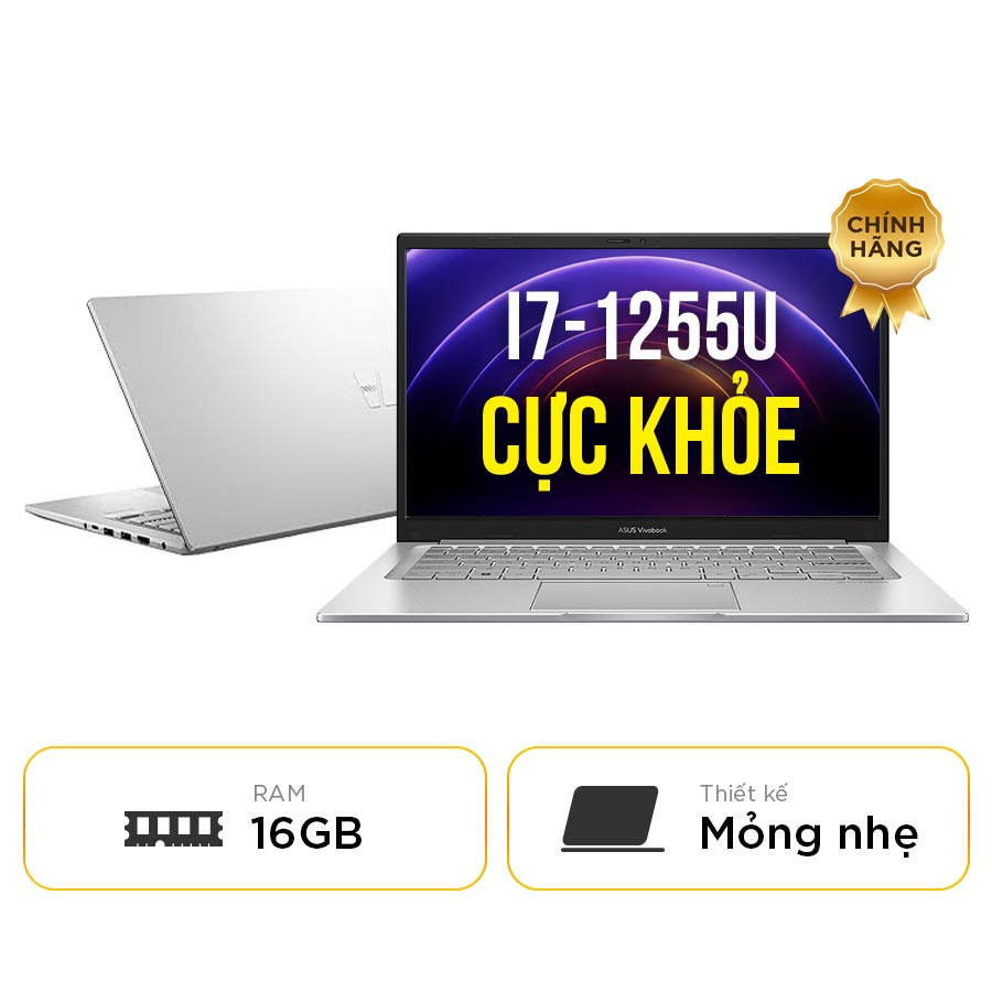 Asus Vivobook 14 X1404ZA NK389W - Thiết Kế Thời Thượng - Chip i7 Chơi Game Cực Mượt - Đa Nhiệm Cực Mượt