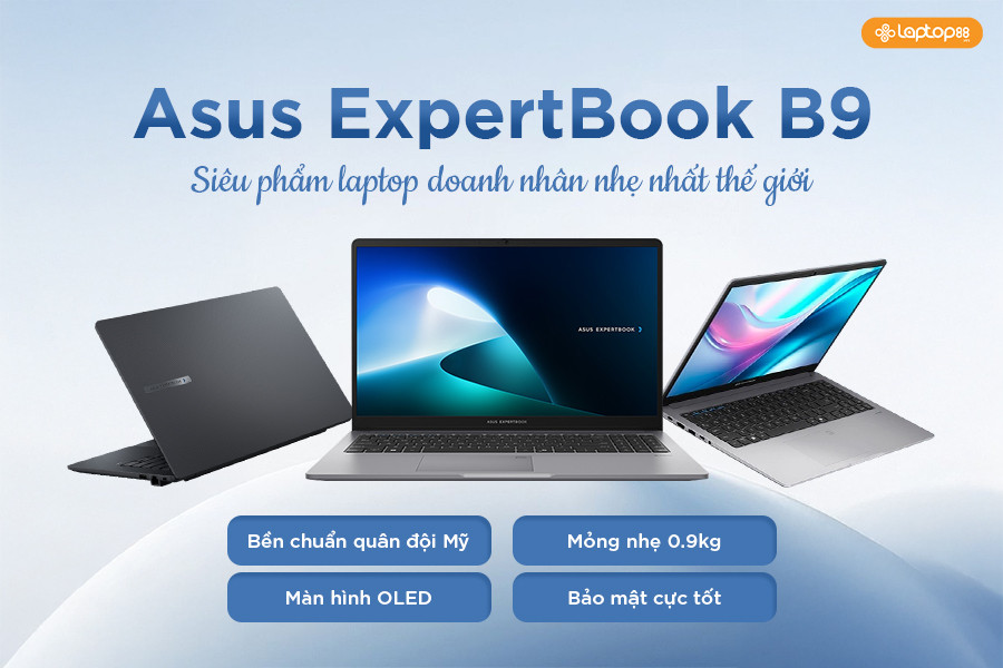 Asus ExpertBook B9 có xứng đáng là siêu phẩm laptop doanh nhân nhẹ nhất thế giới?