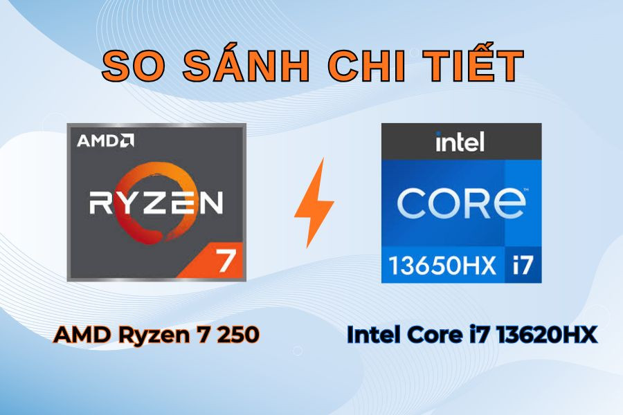 So sánh chi tiết Ryzen 7 250 vs i7 13650HX: hiệu năng, giá thành, đối tượng phù hợp - Dòng nào đáng mua hơn?
