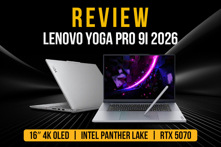 Đánh giá Lenovo Yoga Pro 9i 2026 - Cấu hình khủng Intel Panther Lake & RTX 5070 và màn 16″ 4K OLED