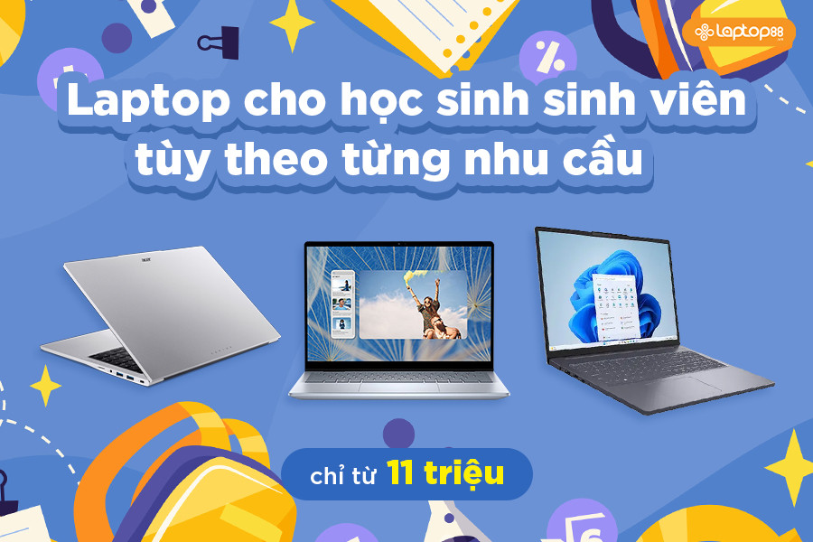 Top 5 laptop cho học sinh sinh viên đáng mua 2026 phù hợp với mọi nhu cầu!