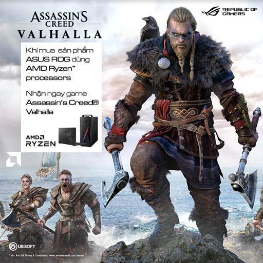 TẶNG NGAY GAME Assassin’s Creed Valhalla KHI MUA LAPTOP CPU AMD RYZEN