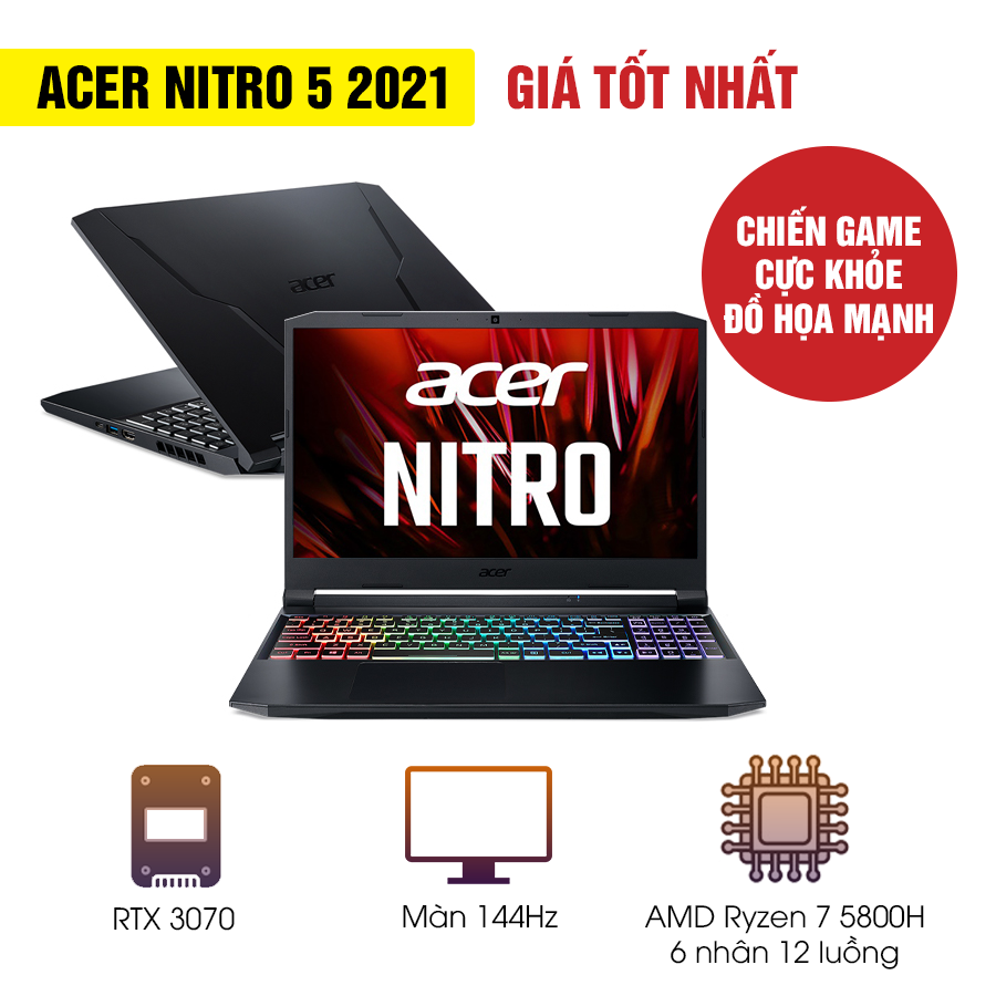 ACER NITRO 5 AMD SERIES 5000 MỚI NHẤT, ĐỈNH CAO SỨC MẠNH GAMING