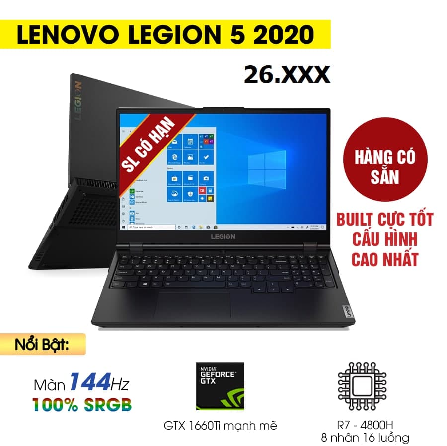 Laptop gaming Lenovo Legion 5 - Laptop gaming chiến game, đồ họa cực khỏe trong tầm giá