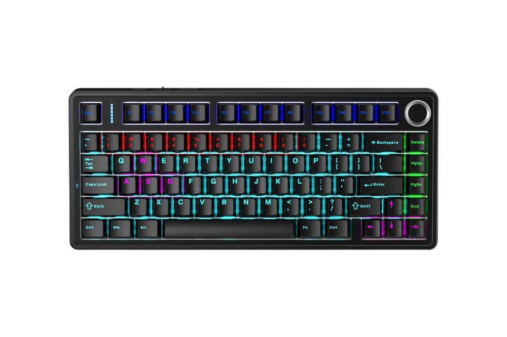 [New 100%] Bàn Phím Cơ AULA Có Dây F75 Gradient Red Switch (Đen/Trắng)