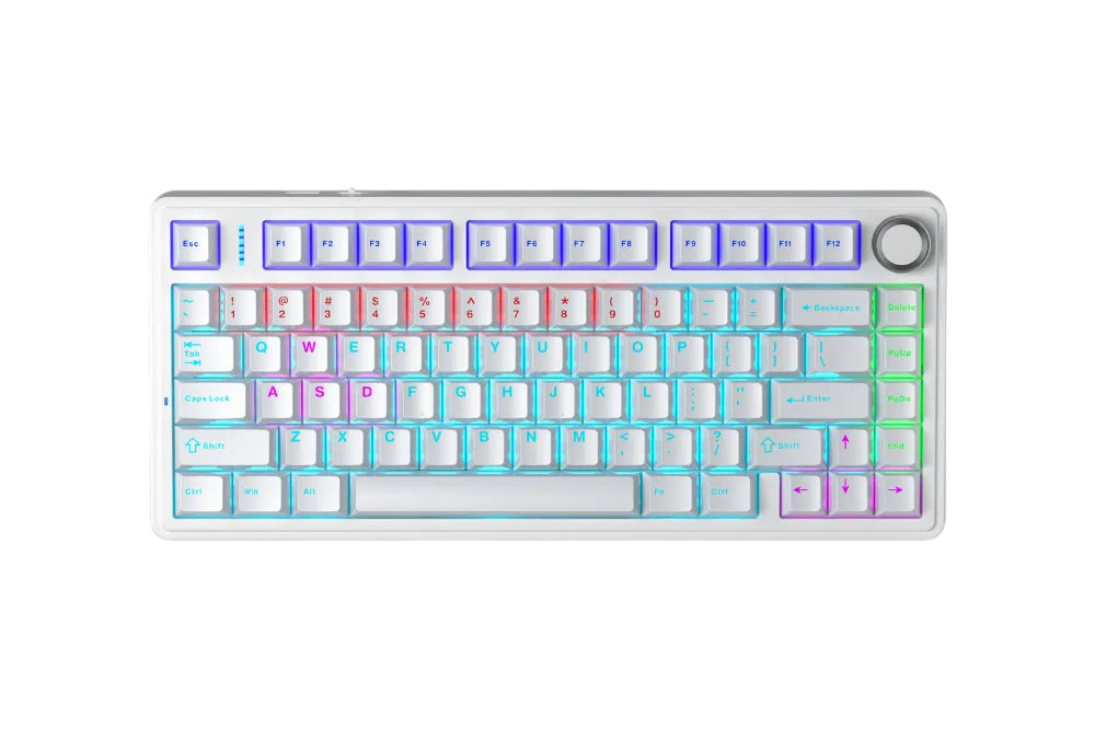 [New 100%] Bàn Phím Cơ AULA Có Dây F75 Gradient Red Switch (Đen/Trắng)