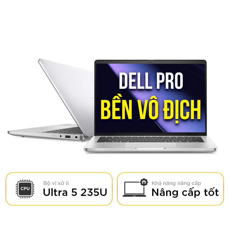 [New 100%] Laptop Dell Pro 14 Plus PB14250-235U-16512W 2025 - Ultra 5 235U | 16GB | 512GB | 14 Inch Full HD+