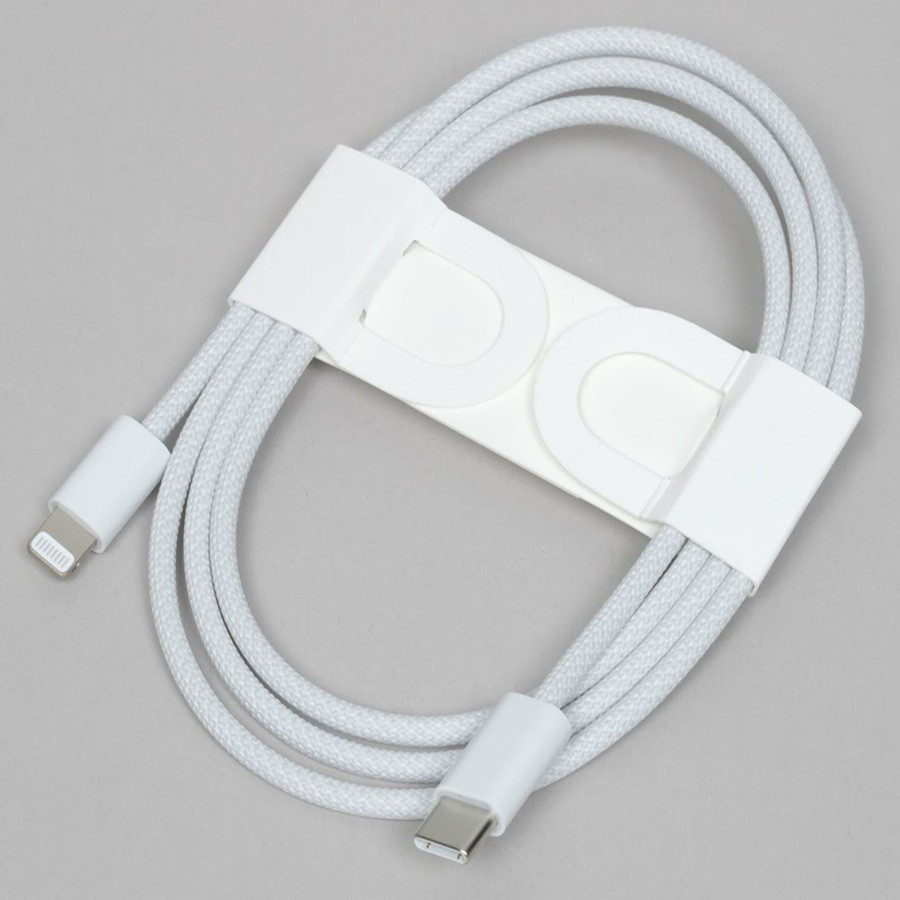 Cáp Sạc Điện Thoại 27W Type C to Lightning 1m Bọc Dù - Trắng