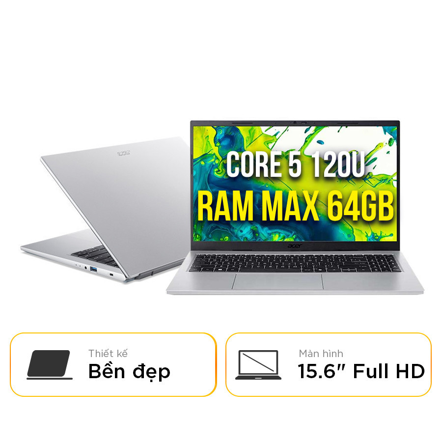 [New 100%] Laptop Acer Aspire Go 15 AG15-72P-54GY - Intel Core 5-120U | 16GB | SSD 512GB | 15.6 inch Full HD