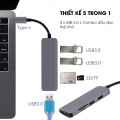 Cáp chuyển đổi S88 Type C to USB 3 cổng 3.0 + đầu đọc thẻ nhớ	