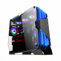 Vỏ case gaming SAMA TG-03 White/Blue/RED (Mid tower, kính cường lực, sẵn 6 fan RGB 12cm)