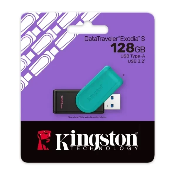 [New 100%] USB 3.2 Gen 1 Kingston Portable DataTraveler Exodia S DTXS/128GB