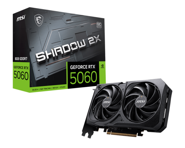 [Mới 100%] Card Đồ Họa MSI RTX 5060 8GB SHADOW 2X OC 