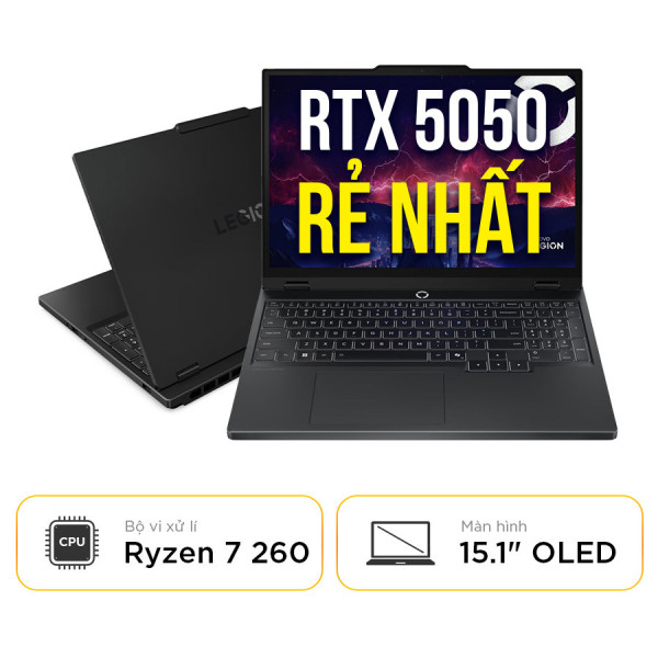 [New 100%] Lenovo Legion 5 15AHP10  83M0002YVN - AMD Ryzen 7 260 | 16GB | RTX 5050 | 15 Inch OLED WQXGA 165Hz