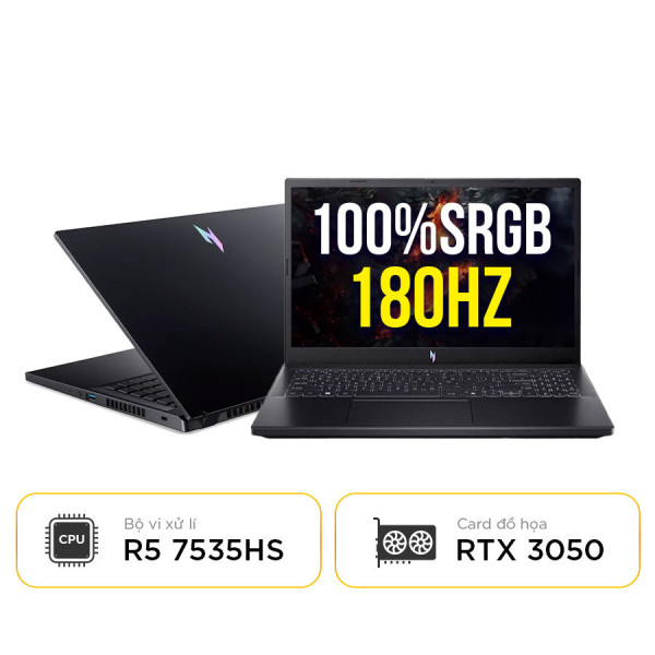 [New 100%] Laptop Gaming Acer Nitro ProPanel  ANV15-41-R9M1 - AMD Ryzen 5-7535HS | RTX 3050 | 15.6 Inch 180Hz 100%sRGB