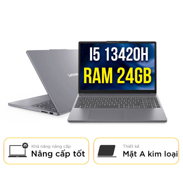 [New 100%] Laptop Lenovo IdeaPad Slim 3 15IRH10 83K1000GVN - Intel Core i5 13420H | 24GB | 512GB |  15.3 Inch WUXGA