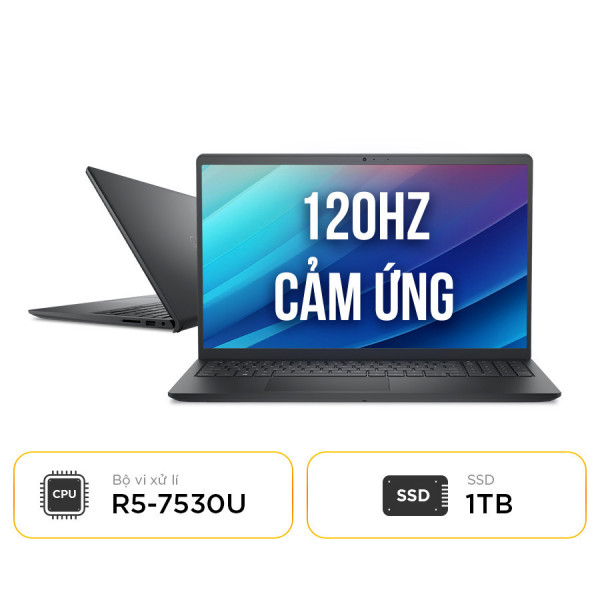 [New 100%] Laptop Dell 15 DC15250 - AMD Ryzen 5 7530U | SSD 1TB | 15.6 Inch Full HD 120Hz Cảm ứng 