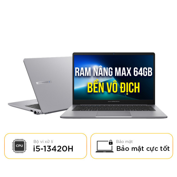 [New 100%] Laptop Asus ExpertBook P1 P1403CVA-I516-63WS - Intel Core i5-13420H | 16GB DDR5 | 14 inch Full HD