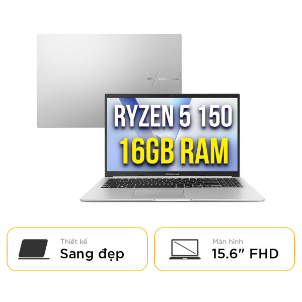 [New 100%] Laptop ASUS Vivobook 15 M1502NAQ-BQ021W - AMD Ryzen™ 5 150 | 16GB DDR5 | 15.6 inch Full HD