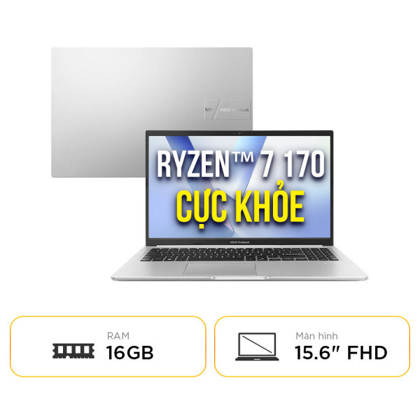 [New 100%] Laptop ASUS Vivobook 15 M1502NAQ-BQ031W - AMD Ryzen™ 7 170 | 16GB DDR5 | 15.6 inch Full HD