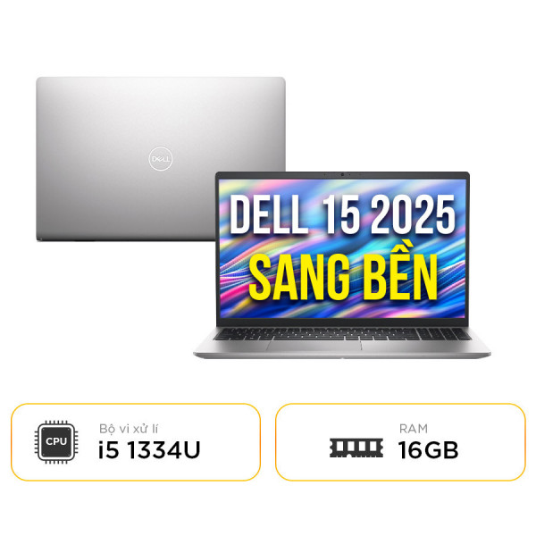 [New 100%] Laptop Dell 15 DC15250 - i5U165W11SLU-5 / DC5I5897W1 2025 - Intel Core i5 1334U | 16GB | 512GB | 15.6 Inch Full HD 