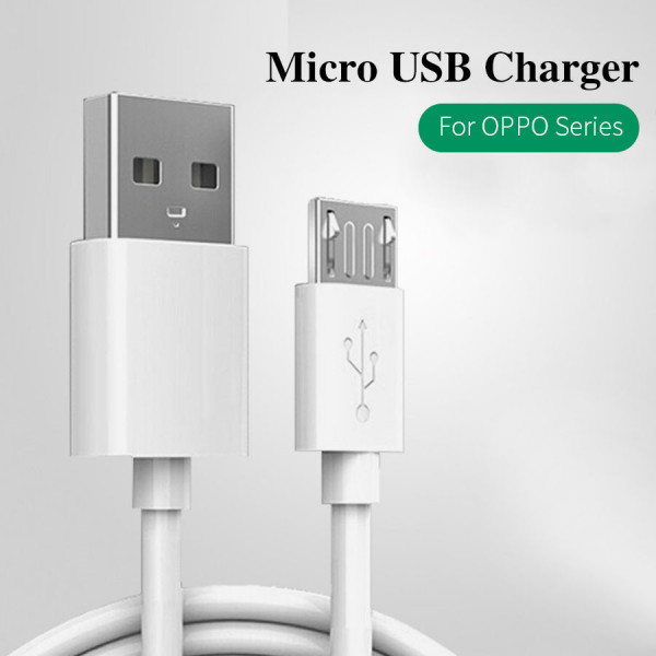 Cáp Sạc USB to Micro Oppo 0.8m Màu Trắng (No Box)