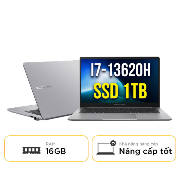 [New 100%] Laptop Asus ExpertBook P1 P1403CVA-S61261W - Intel Core i7-13620H | RAM 16GB | SSD 1TB | 14 inch Full HD