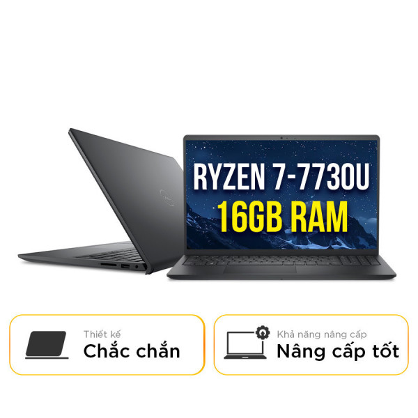[New 100%] Laptop Dell 15 DC15255 G8MK9 - AMD Ryzen 7-7730U | RAM 16GB | SSD 512GB | 15.6 Inch Full HD Touch