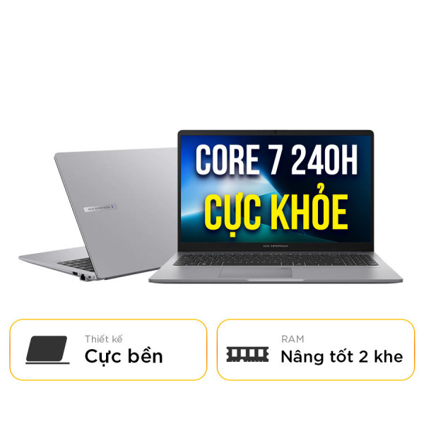 [New 100%] Laptop Asus ExpertBook P1 P1503CVA-C7H16-50W - Intel Core 7 240H | 16GB DDR5 | 15.6 inch Full HD