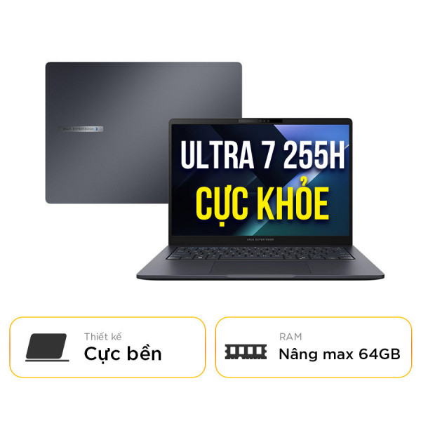 [New 100%] Laptop ASUS Expertbook B3 B3405CCA-LY0080W - Intel Core Ultra 7 255H | SSD 512GB | RAM 16GB | 14 inch Full HD+