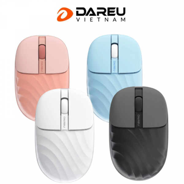 [New 100%] Chuột Không Dây DAREU LM135D Silent Black/White