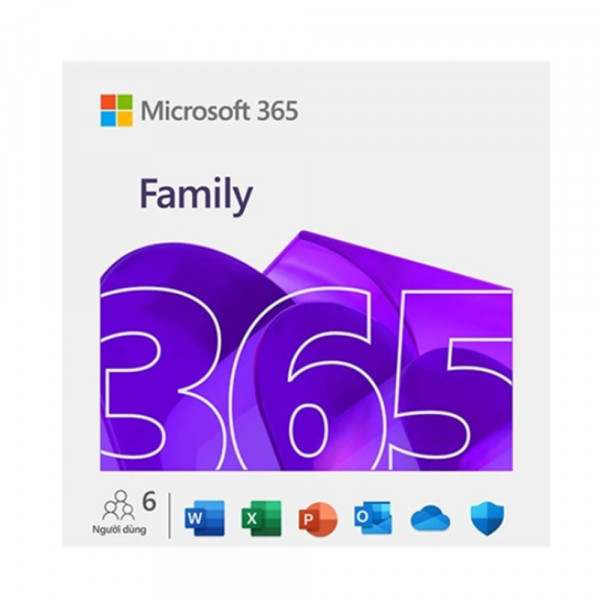Phần mềm Office Microsoft 365 Family EP2-36878 Key vật lý (6 người/ 5 thiết bị/ người/ 12 tháng)