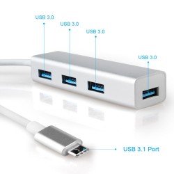 Cáp chuyển đổi S88 Type C to USB 4 cổng 3.0	