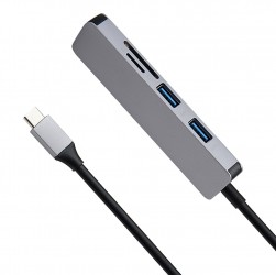 Cáp chuyển đổi S88 Type C to USB 3 cổng 3.0 + đầu đọc thẻ nhớ	