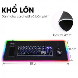 Bàn di chuột Signo 111 khổ lớn LED kèm cốc sạc không dây