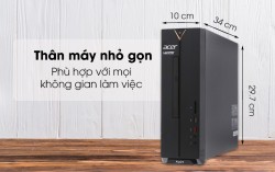 Máy tính để bàn Acer Aspire XC 885 (Case đồng bộ) - i3 8100, RAM 4GB, HDD 1 TB