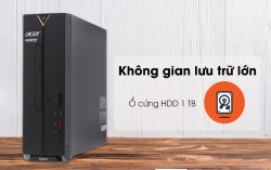 Máy tính để bàn Acer Aspire XC 885 (Case đồng bộ) - i3 8100, RAM 4GB, HDD 1 TB