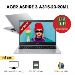 [Mới 100% Full box] Laptop Acer Aspire 3 A315-23-R0ML - Flash sale - Tặng thẻ điện thoại 300K