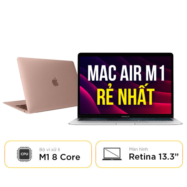 Macbook Air M1 2020 Cũ - Chip M1 8 Core - SSD 256GB - Màn 13.3
