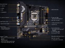 Mainboard ASUS TUF GAMING B460M-PLUS (Intel B460, Socket 1200, m-ATX, 4 khe Ram DDR4)