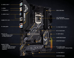 Mainboard ASUS TUF GAMING B460-PLUS (Intel B460, Socket 1200, ATX, 4 khe Ram DDR4)