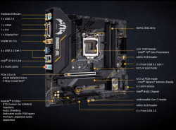Mainboard ASUS TUF GAMING B460M-PLUS (WIFI) (Intel B460, Socket 1200, m-ATX, 4 khe Ram DDR4)